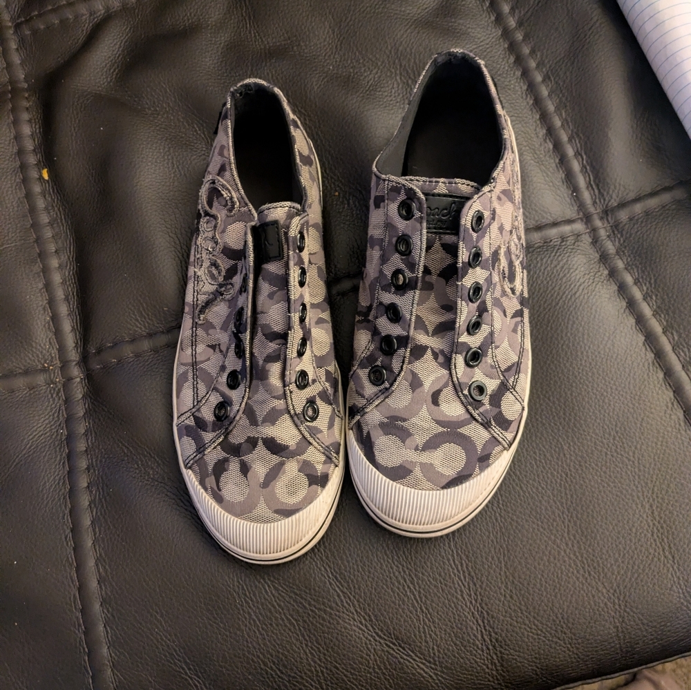 Coach Gray Patterned Sneakers - image 2